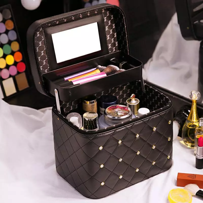 化粧品のケース（60枚）：車輪の上のスーツケース、バッグや他の美容化粧品の保管。 PROFESSIONAL化粧品ケースのCHOICE 4364_37