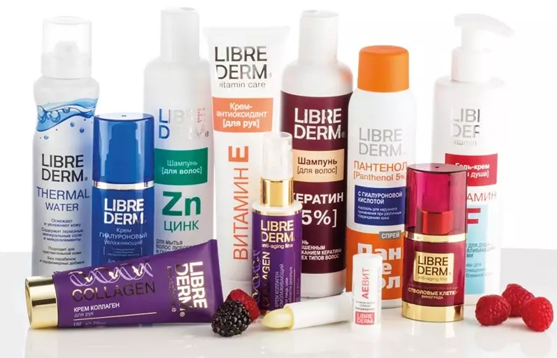 Librederm Cosmetics: Selección de fondos por edad para la cara con ácido hialurónico y otros productos. Revisiones de Cosmetólogos y compradores. 4395_3