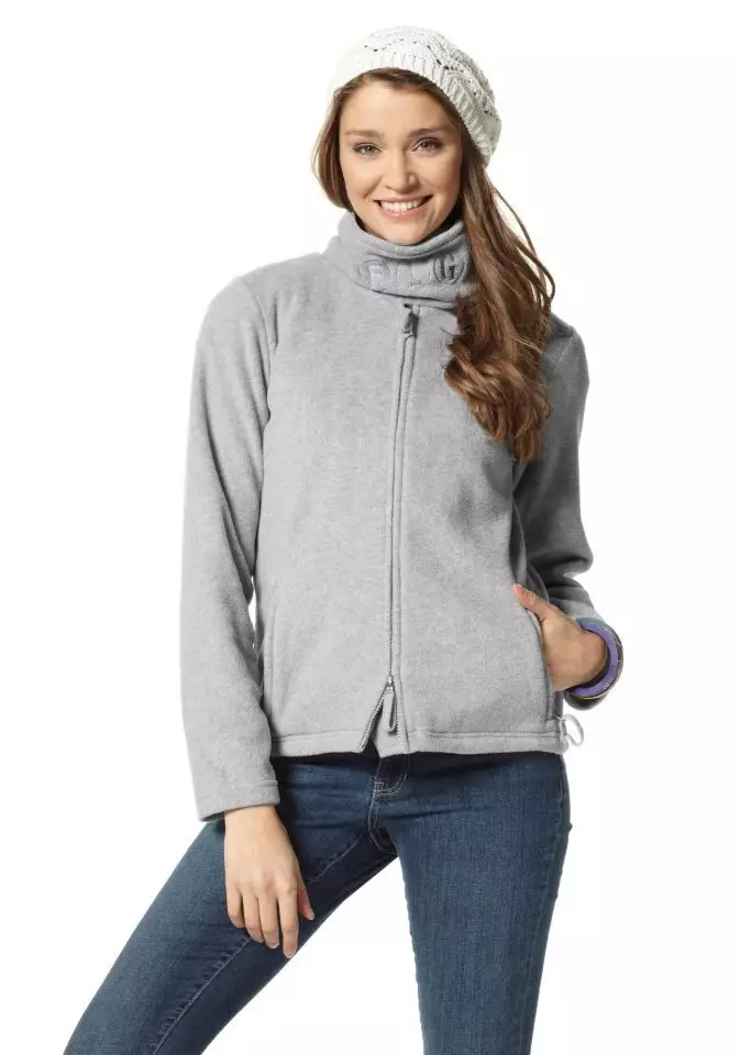 Women's Fleece Jacket: Hooded, Tactical Fleece Jackets, Store Størrelser for Full 441_20