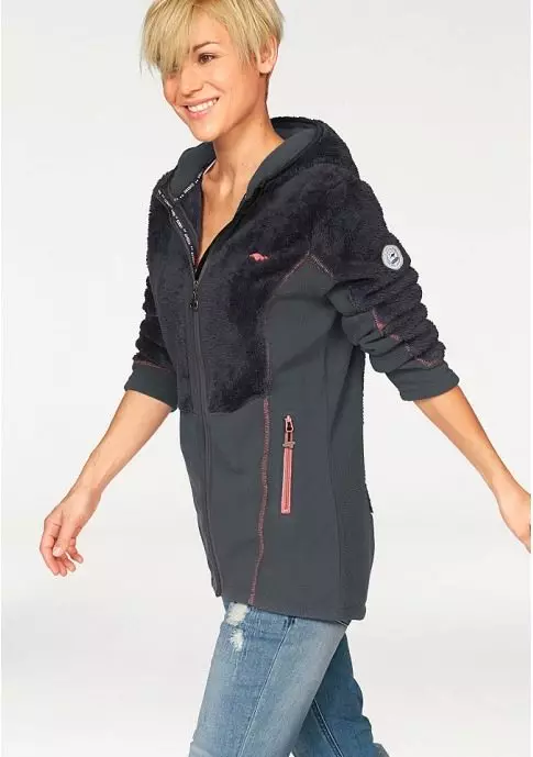 Naisten fleece-takki: hupullinen, taktiset fleece-takit, suuret koot täyteen 441_61