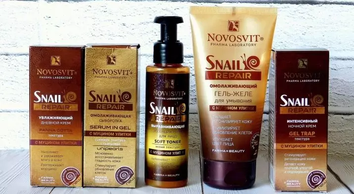 Novosviit cosmetics: ma le snail mucin ma isi cosmetics mai le gaosi oloa. Iloiloga o cosmetologists 4448_16