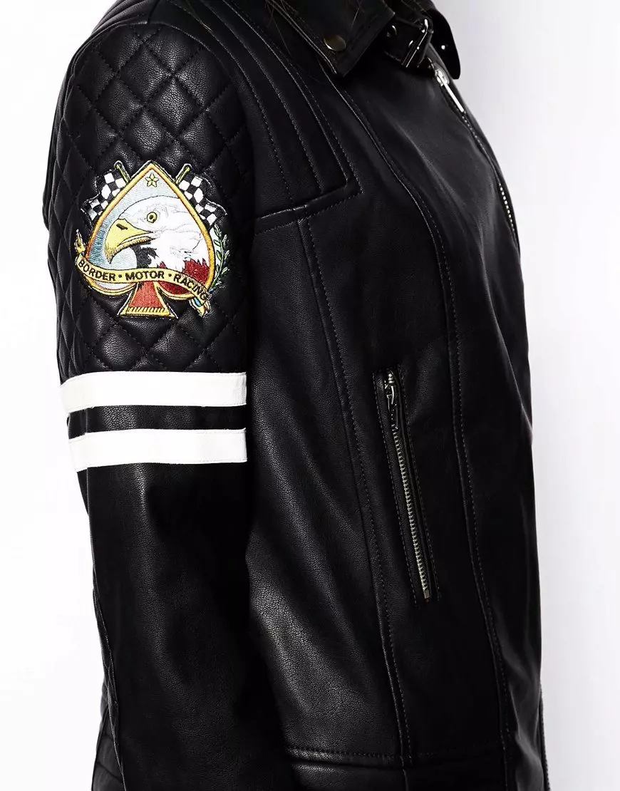 Jalur pada jaket (41 foto): di belakang, dada dan lengan, jalur basikal 447_30