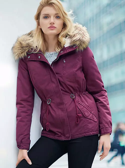 冬季女式夾克（132張圖片）：時裝模特冬天2021，運動，帶毛皮，如何選擇 452_63