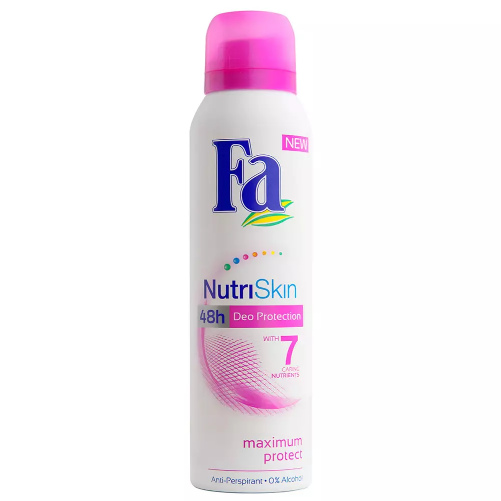 Deodorant fa: Deodorants bal tanpa uyah aluminium, irama Antipespirants 