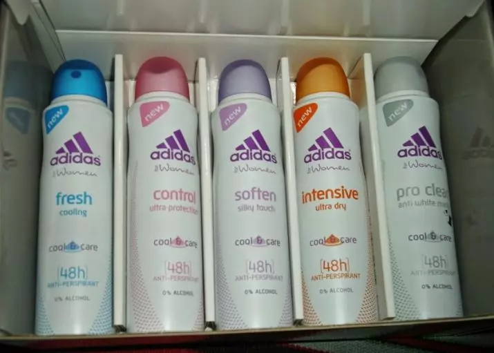 Adidas Deodoranty: Ženy a pánske loptičky a iné deodoranty-antiperspirans. Pripravte sa a CLIMACOOL, ICE DIVE A INÉ MOŽNOSTI. Recenzie 4572_9