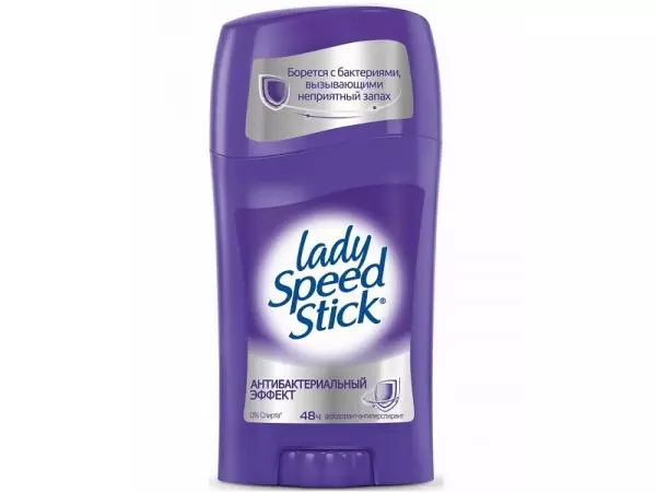 Senodorigi Lady Speed ​​Stick (23 fotoj): Komponado de solida antiperspiranto, ĝelo kaj seka ŝprucaĵo. Revizio de senodorigiloj 