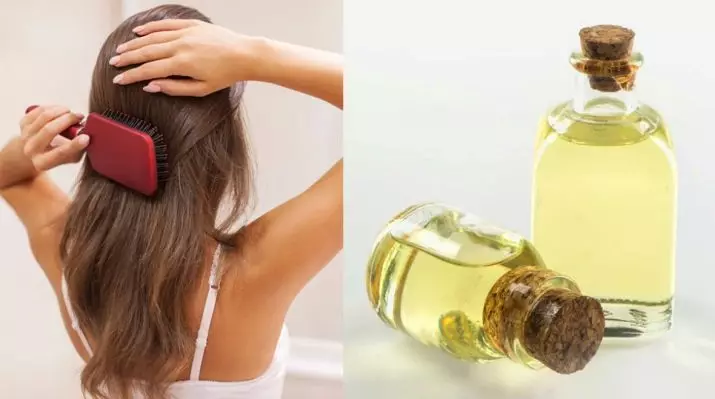Olja za nasvete za lase: kokos iz sekvenčnih koncev in kozmetičnega ricinusovega olja za vlago. Kaj je boljše olje? 4727_12