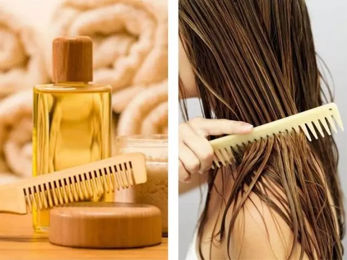 Petróleo para el cabello (37 fotos): ¿Cuál es el mejor y útil aceite esencial útil? Aplicación de fondos de melocotón y marroquíes, comentarios. 4751_36