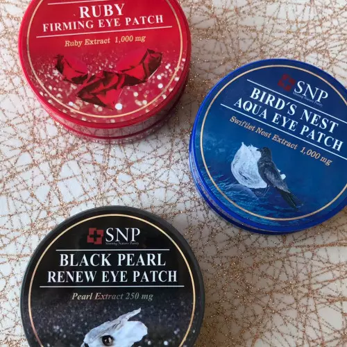 SNP patches: may katad na pugad sa paligid ng Korea, ang nest ng ibon ay aqua at gintong collagen, mga review 4964_11