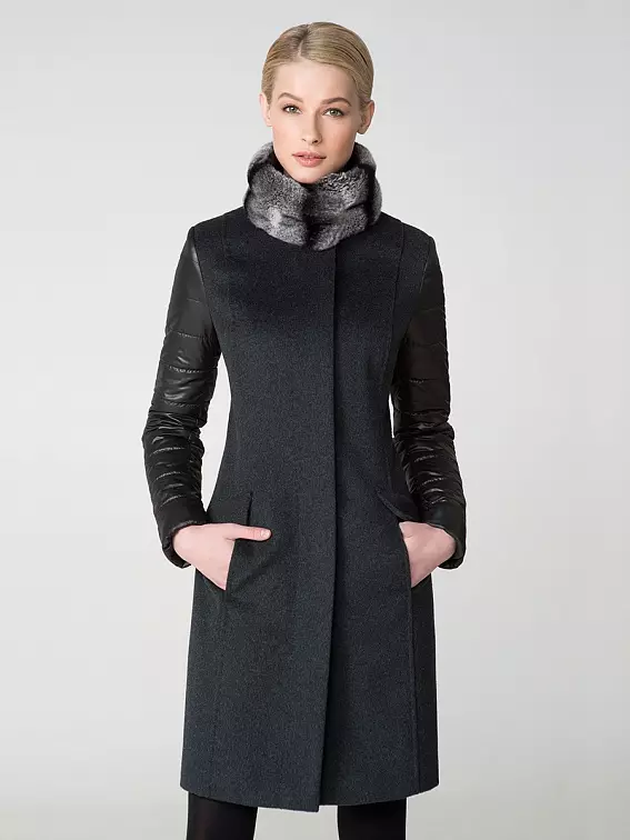 Memilih mantel wanita yang lebih hangat (47 foto): Kain apa yang paling hangat bagi seorang wanita apakah akan ada kehangatan atau tidak dalam lapisan poliester atau tidak 496_3
