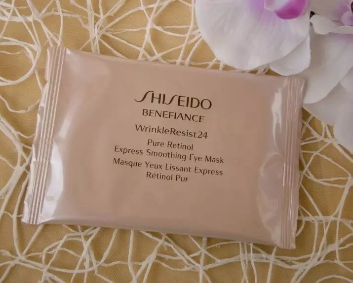 Patches Shiseido: Patches til øje med Retinol Benefirma Wrinkleresist24 og et overblik over andre produkter. Anmeldelser 4994_8