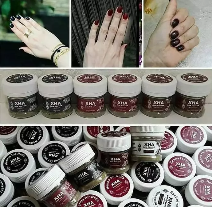 Henna per a les ungles: Característiques de la manicura i els colors de la henna. Com pintar les ungles? Henna blanc per a la tinció i Negre, Ungles Recobriment Altres tipus de Fenc 5072_8