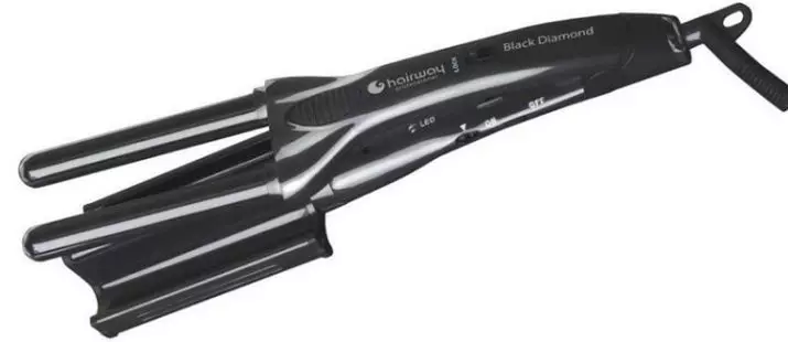 Triple curls (50 photos): Choosing forceps for hair curling waves. Dewal Miniwave Claw for Waves and Leben Styler with Three Tongs, Other options. Reviews 5098_27
