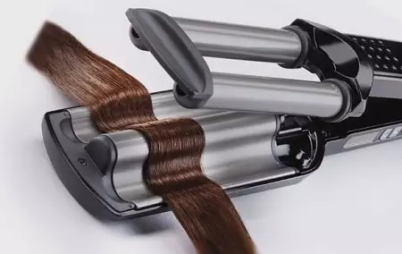 Triple Curls (50 gambar): Memilih forseps untuk gelombang keriting rambut. Dewal Miniwave Claw untuk gelombang dan Leben Styler dengan tiga tong, pilihan lain. Ulasan 5098_4
