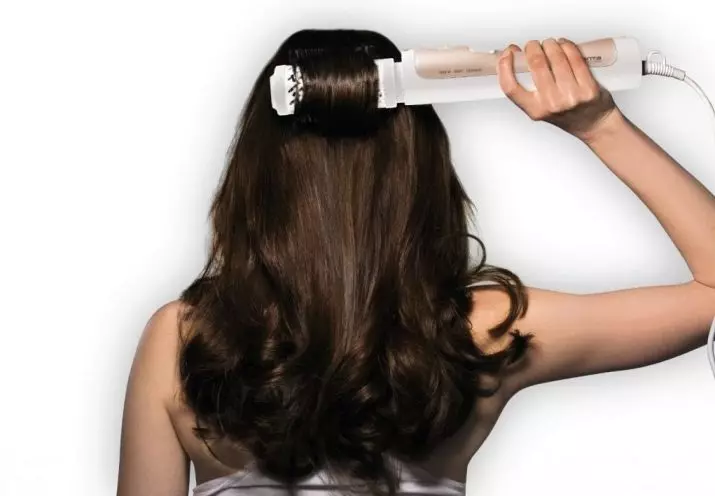 Feng-pincel (43 fotos): Por que você precisa de um bocal rotativo penteando? Qual secador de cabelo é melhor escolher? Como usá-lo? Avaliações 5100_19