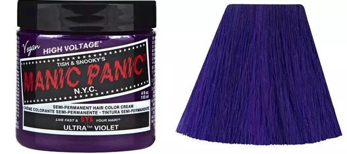 Violett färgsträngar på mörkt hår: val av skugga, färgning av krullarna med medellängd, kort och långt hår med en skivbalsam 5130_32