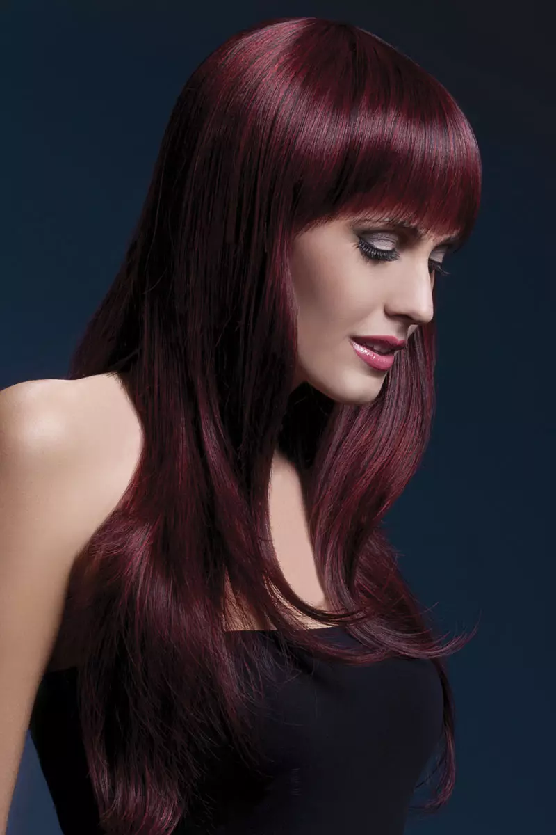Черный цвет волос с красным отливом фото