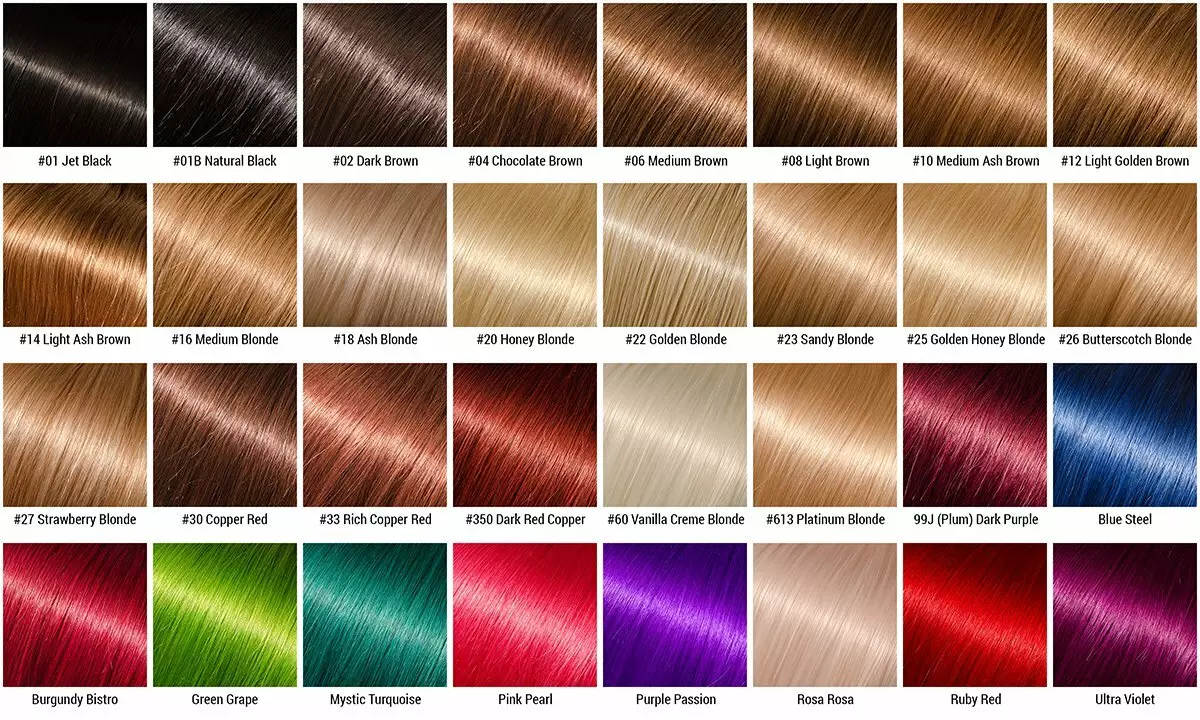 Alle hare kleure (130 foto's): Trendy Shades 2021. Palet van die Tefia: Fuchsia en Emerald, Marsala en Amethyst, Polinand en Swartbessie 5150_7