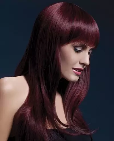 Burgundy Hair (63 kuvat): Tumma, valo ja punaruskea sävyjä tytöille, ominaisuuksia maalauksen. Kuka menee Bordeaux? 5175_14