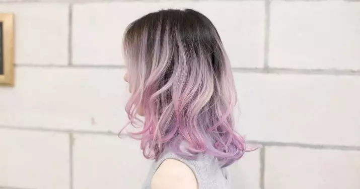 Pelnu rozā matu krāsa (58 foto): Blondīne un citas nianses pelniem ar rozā sviedriem. Kā iegūt krāsu uz īstermiņa un gariem matiem? 5180_28