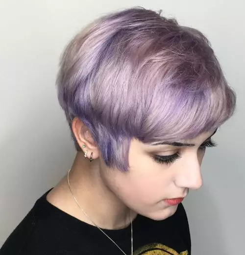 El color del cabello de ceniza púrpura (23 fotos): color rubio, ligero y oscuro de color púrpura rubio. ¿Cómo pintar tu cabello? 5188_7