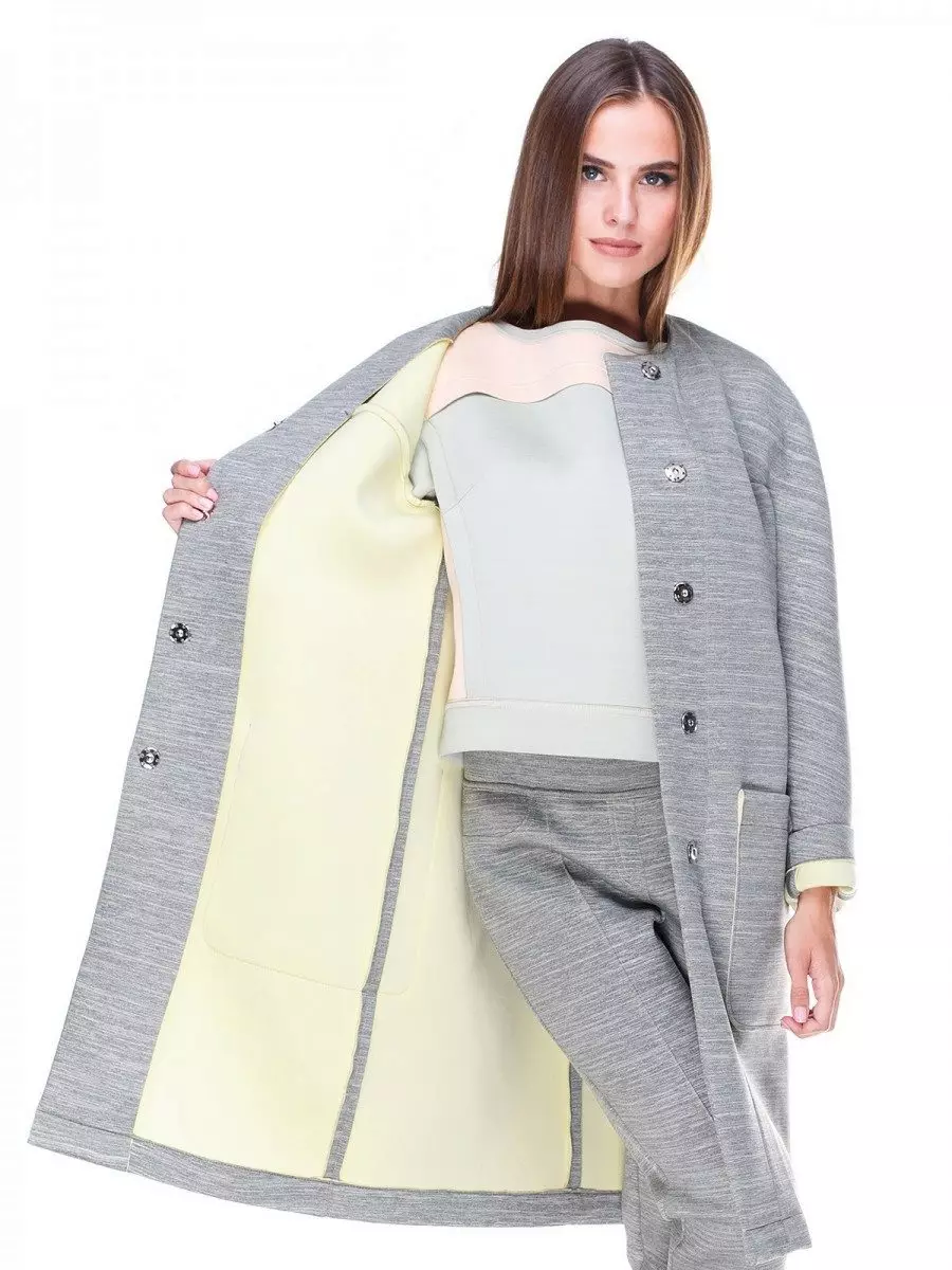 Neoprene Coat (76 լուսանկար). Դիզայներների նորաձեւության հավաքածուներ, ակնարկներ 518_50