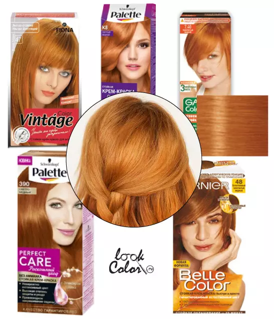 Flokët e kuqe të ndritshme (47 foto): Si të merrni hije të verdhë dhe portokalli? Si për të arritur ngjyrë qelibar? Kush shkon e kuqe dhe si të dilni nga kjo ngjyrë? 5200_37