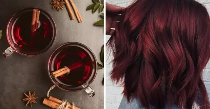 Burgundy boja kose (53 fotografije): Tko je tamna burgundana? Boja kose crnog vina i drugih zanimljivih nijansi. Što je Burgundija? On ide mrak? 5204_13