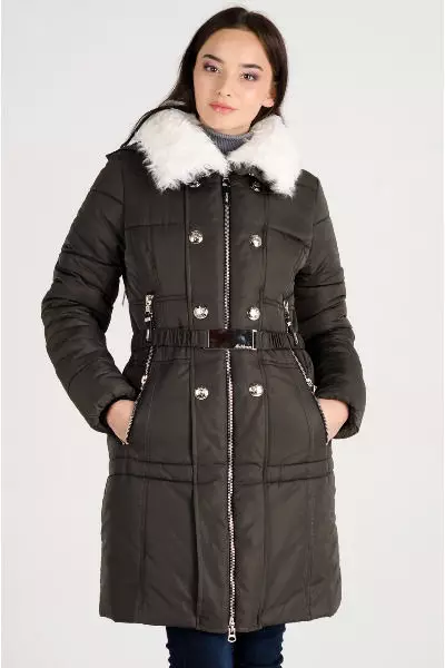 яке палто за жени (160 снимки): от Финландия яке палто трансформатор, модерен 2021, палто с якето, съкратени 520_33