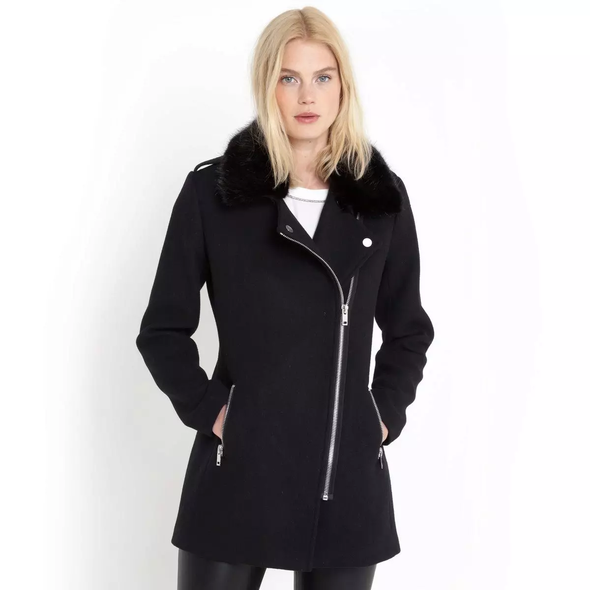 Women's Coat Jacket (160 foto's): Van Finland Coat Jacket Transformer, Trendy 2021, Bas met 'n baadjie binne, verkort 520_57