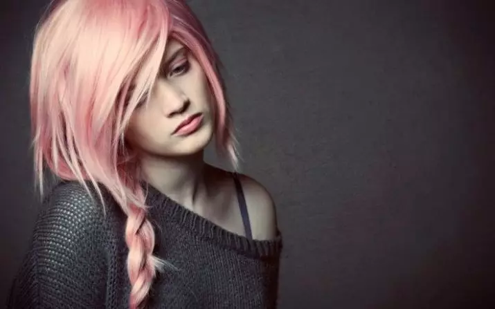 Tónico de pelo rosado (20 fotos): Qué elegir para cabello rubio, ceniza y tonos humeantes, rosa suavemente para el cabello oscuro 5267_12