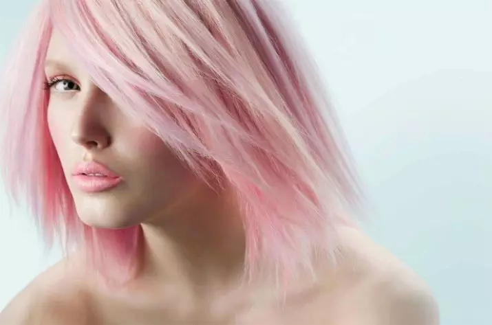 Tónico de pelo rosado (20 fotos): Qué elegir para cabello rubio, ceniza y tonos humeantes, rosa suavemente para el cabello oscuro 5267_2