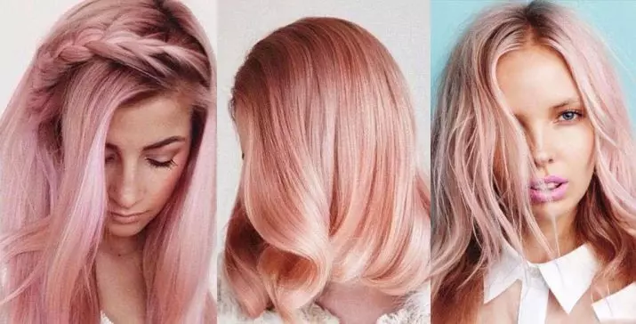 Tónico de pelo rosado (20 fotos): Qué elegir para cabello rubio, ceniza y tonos humeantes, rosa suavemente para el cabello oscuro 5267_8