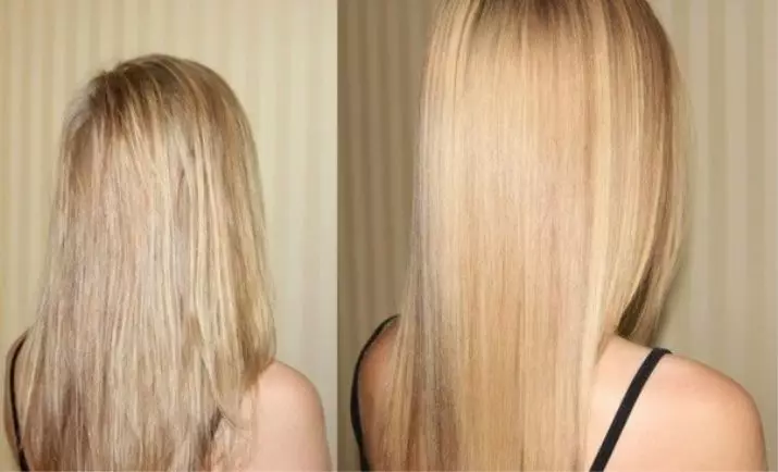 Lighting Tonic Tonic (22 φωτογραφίες): Απόχρωση σαμπουάν και βάλσαται για ελαφριά μαλλιά και ξανθιά, είναι δυνατόν να αποσαφηνίσετε τα μαλλιά με τονωτικό 5273_21