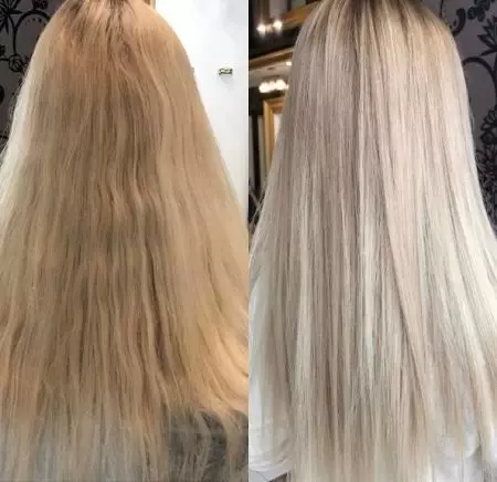 Osvětlení vlasů (22 photos): Tint Shampoos a balzámy pro lehké vlasy a blondýnka, je možné objasnit vlasy s tonickým 5273_22