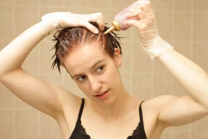 Hvordan male håret ditt med tonic? 41 Bilder: Hvordan bruke hjemme, jo bedre maling, etter hvor mye vask og hvor lang tid å beholde 5281_22