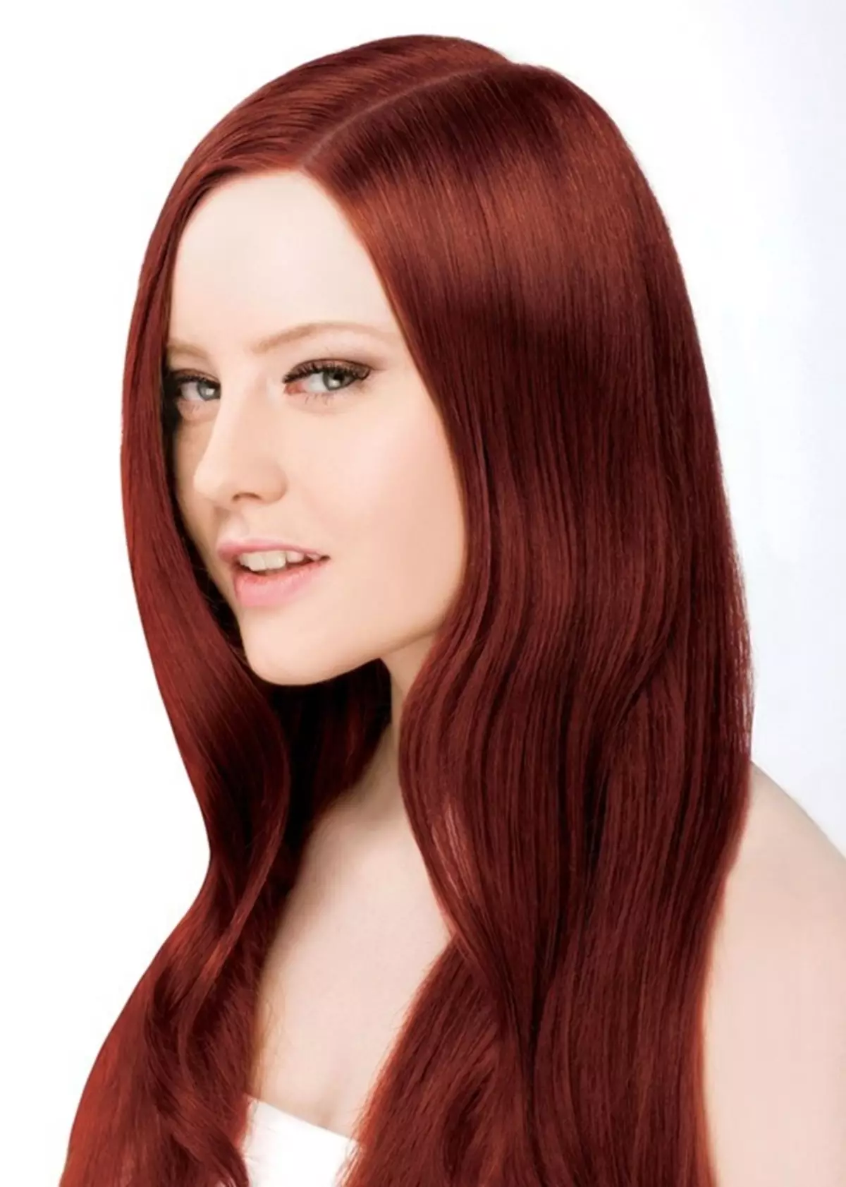 коричнево красные волосы фото