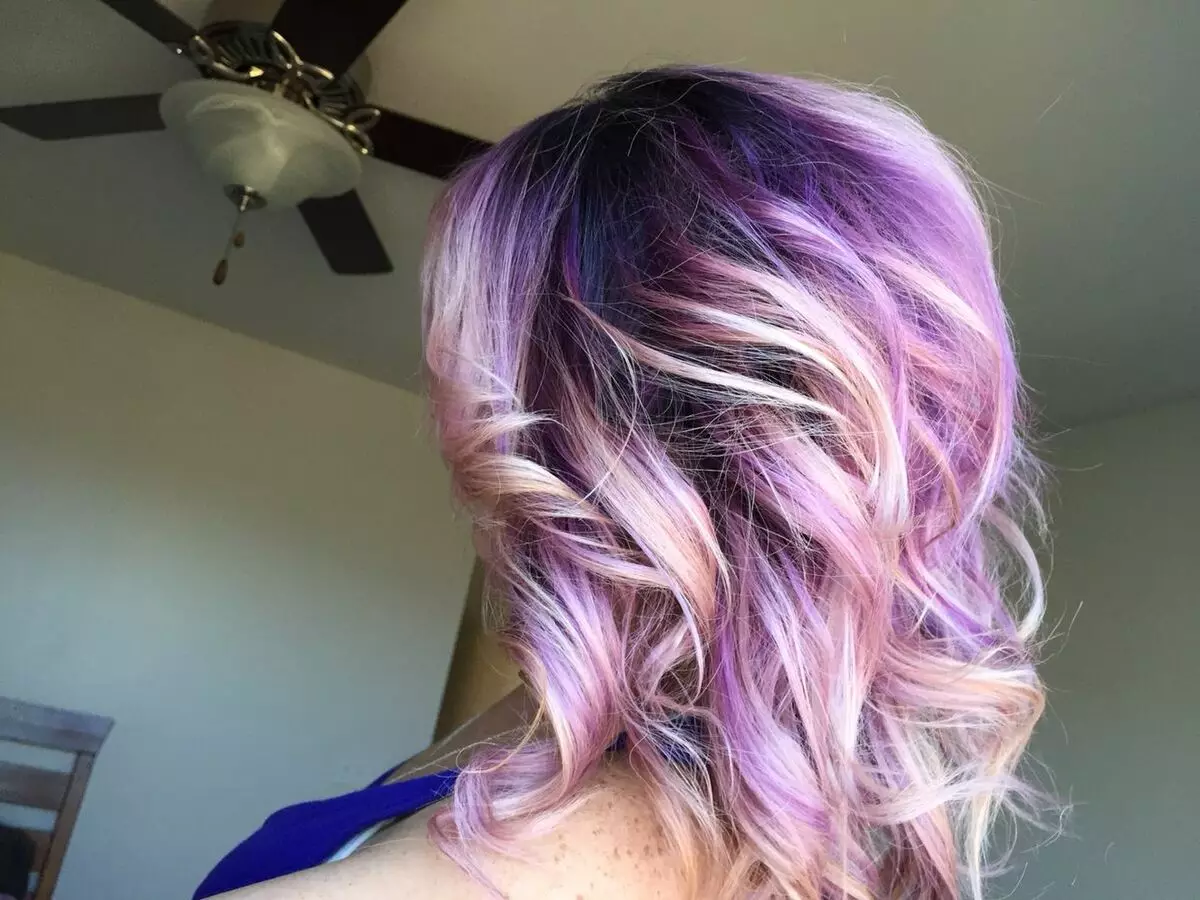 Màu tóc sống (24 ảnh): Lilac shades đang đi là ai? Làm thế nào để sơn đúng mái tóc của bạn trong một màu hoa cà? 5306_22