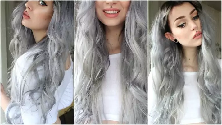 Grey Blond (29 myndir): Hver er hentugur fyrir kalt gráhvítt hárlit? Dæmi um stuttar haircuts Kare með gráum blond skugga 5312_29