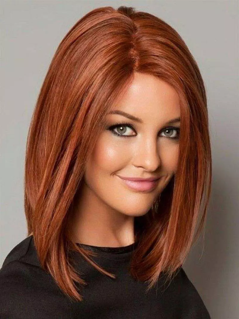 Redhead juuksed (96 fotot): punase värviga toonide palett, pikad ja lühikesed juuksed värvid, külma oranž, kuldsed punased ja muud värvi valikud 5335_12