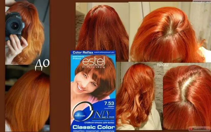 Redhead juuksed (96 fotot): punase värviga toonide palett, pikad ja lühikesed juuksed värvid, külma oranž, kuldsed punased ja muud värvi valikud 5335_84