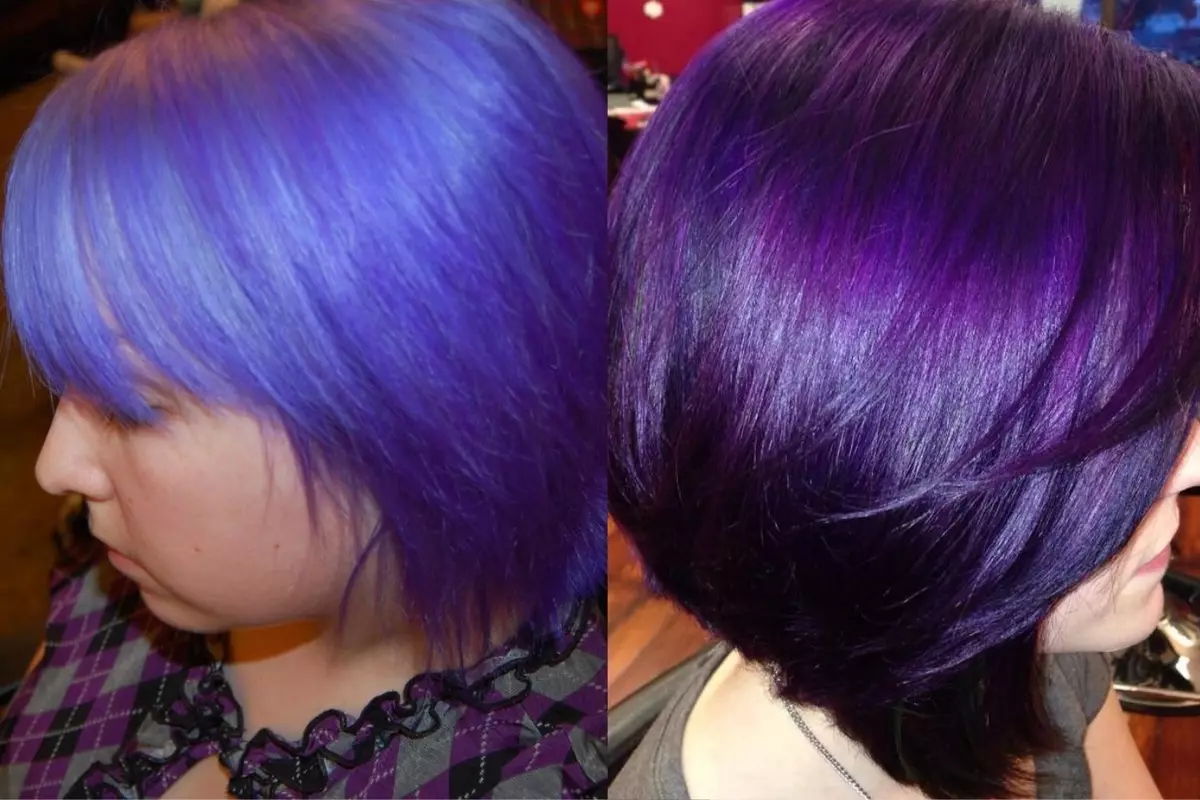 Fialové vlasy (84 fotky): Lilac a další odstíny, blond prameny v hnědé fialové, modro-fialové a jiné barvy 5343_12