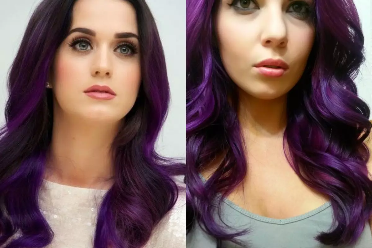 Purpura mati (84 fotoattēli): ceriņi un citi toņi, blondīni brūnā violetā, zilā violetā un citās krāsās 5343_15