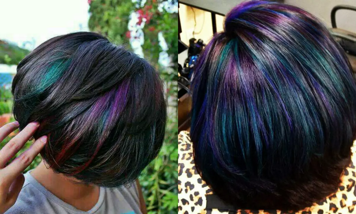Виолетова коса (84 фотографии): јоргованот и други нијанси, русокоса насоки во кафеави-виолетови, сини пурпурни и други бои 5343_3