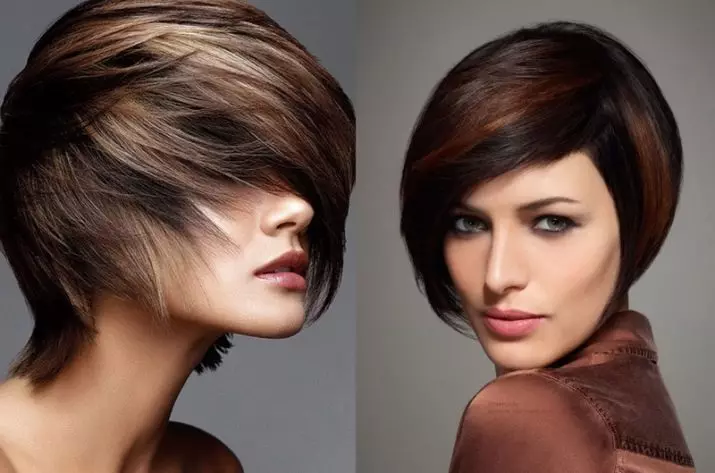 Sulamaa lyhyille hiuksille (66 valokuvaa): Erittäin kauniita ja muodikkaita naisten hiustenleikkauksia sulamisella, tekniikoilla ja väreillä 5349_2