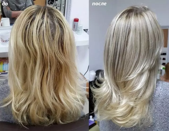 Sulamine blondi juustele (68 fotot): Fashion trend 2021, tüübid ja värvi valik, ilus viltimine näpunäiteid, hooldus pärast värvimist 5359_62