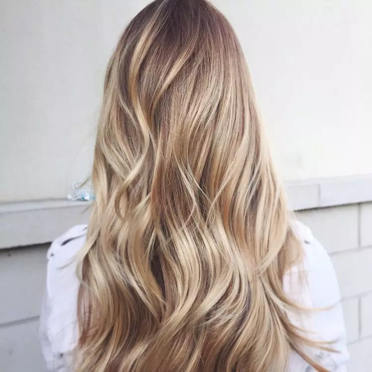 Smelten voor lang blond haar (20 foto's): verschillende opties voor recht en krullend haar 5387_18