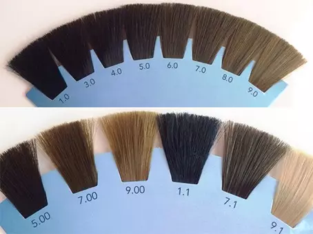 Indola buhok pintal (30 litrato): bulak palette, pintal walay ammonia, Indola Professional alang sa buhok nga ubanon, hairdresser reviews 5398_18