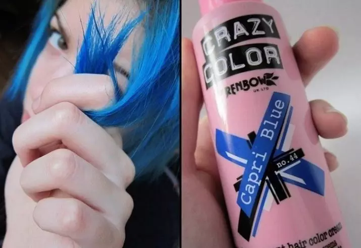 Blue Hair Paint: Ülevaade vastupidavatest juuste värvidest sinise tumpiga, helesinisest kuni mustade ja siniste toonideni 5402_16