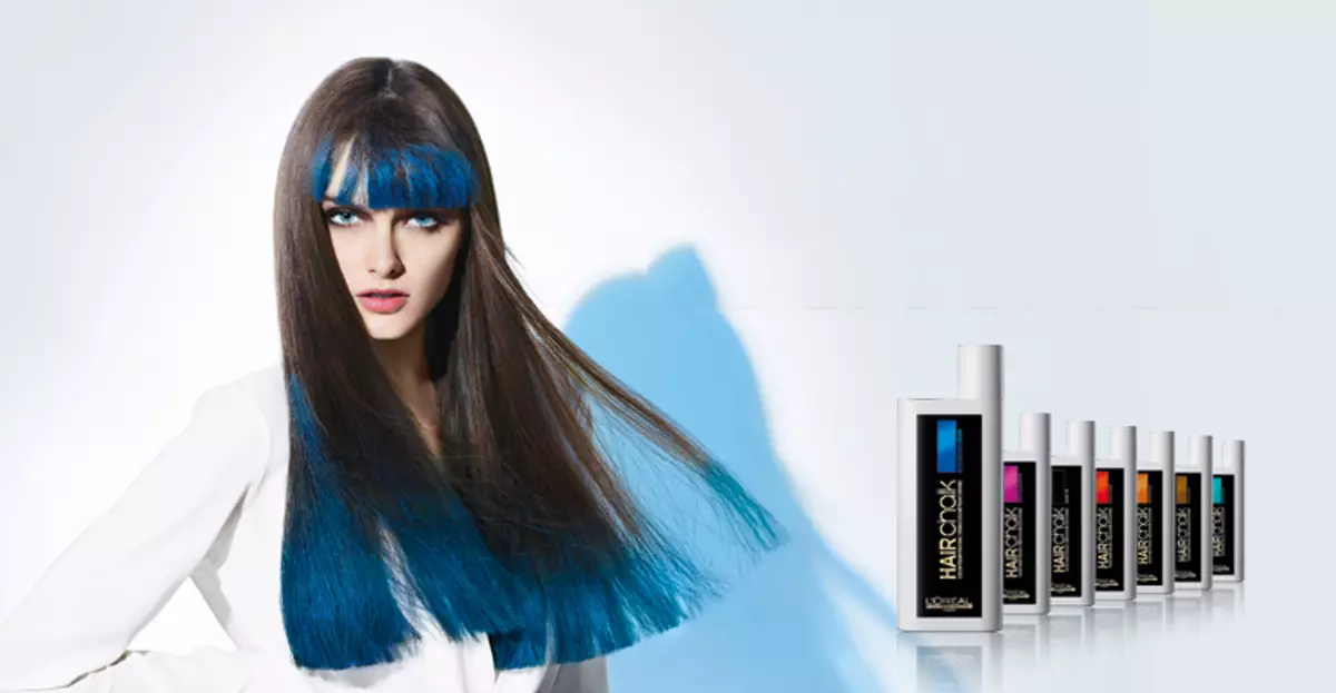 צבע שיער כחול: סקירה של צבעי שיער עמיד עם צבת כחול, מ כחול בהיר לגוונים שחורים וכחולים 5402_35